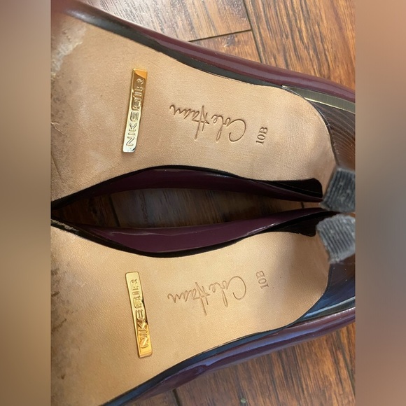 Cole Haan NikeAir Patent Purple Leather Peep Toe Stiletto Size 10 B Halloween - Picture 8 of 9